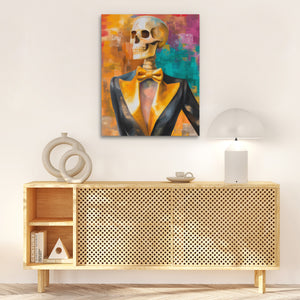 Skeleton in Tuxedo - Canvas Wall Art