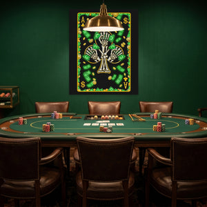 Skeleton Money Ace of Clubs Card — Skeleton Money Ace of Clubs Card Poker Room Green Port 131