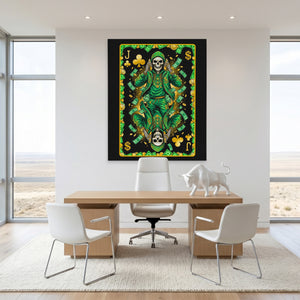 Skeleton Money Jack of Clubs Card — Skeleton Money Jack of Clubs Card White Bull Room Port 192