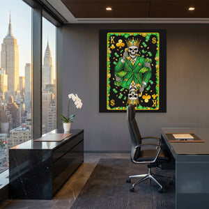 Skeleton Money King of Clubs Card — Skeleton Money King of Clubs Card Office View Port 103