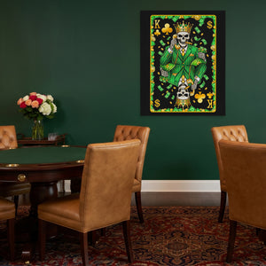 Skeleton Money King of Clubs Card — Skeleton Money King of Clubs Card Poker Gathering Port 118
