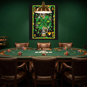 Skeleton Money King of Clubs Card — Skeleton Money King of Clubs Card Poker Room Green Port 133