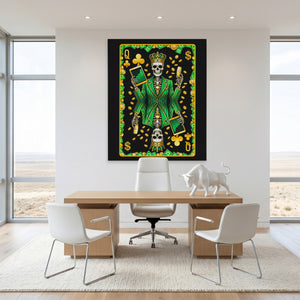 Skeleton Money Queen of Clubs Card — Skeleton Money Queen of Clubs Card White Bull Room Port 194