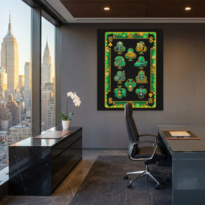 Skeleton Money Ten of Clubs Card — Skeleton Money Ten of Clubs Card Office View Port 105
