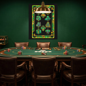 Skeleton Money Ten of Clubs Card — Skeleton Money Ten of Clubs Card Poker Room Green Port 135