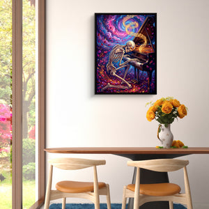 Skeleton's Nocturne โ skeleton's nocturne sq floral dining room 1port framed black