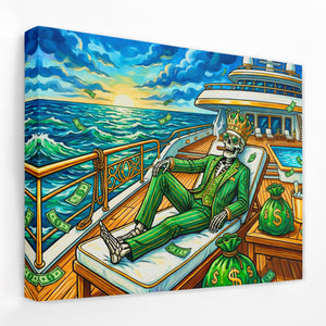 Skeleton Tycoon Sunset — Skeleton Tycoon Sunset Landscape Side View Mirror Wrap 97