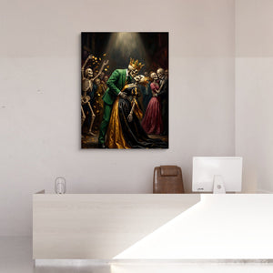 Skeletons' Royal Kiss - Luxury Wall Art