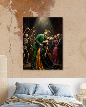 Skeletons' Royal Kiss — skeletons' royal kiss psd mocha bedroom 1port flush print