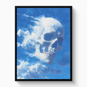 Skull Cumulus Cloud โ skull cumulus cloud white studio framed black