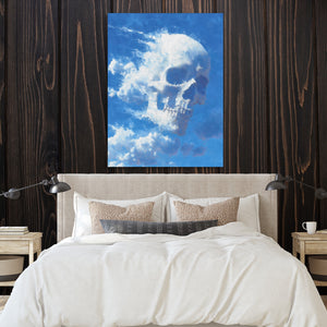 Skull Cumulus Cloud โ skull cumulus cloud sq bedroom with wood walls 1port flush print