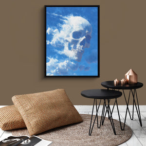 Skull Cumulus Cloud โ skull cumulus cloud sq brown wallroom 1port framed black