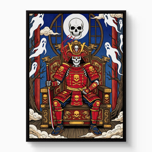 Skull King Throne — skull king throne white studio framed black