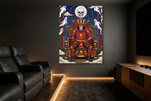 Skull King Throne — skull king throne home theater room interior 1port flush print