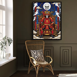 Skull King Throne — skull king throne sq window chair wall 1port framed black