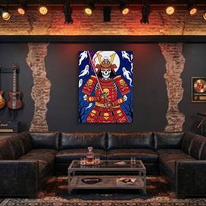 Skull Samurai Midnight — skull samurai midnight sq man cave guitar 1port flush print