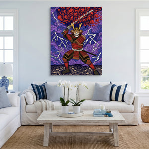 Skull Samurai Thunder โ skull samurai thunder sq cute livingroom 1port flush print