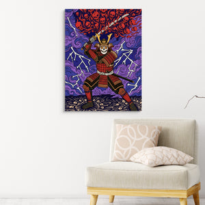 Skull Samurai Thunder โ skull samurai thunder sq pink chair wall 1port flush print
