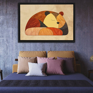 Sleeping Brown Bear - Luxury Wall Art