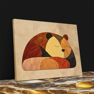 Sleeping Brown Bear - Brown Bear Canvas Print