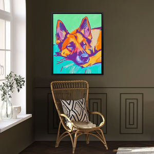 Sleeping German Shepherd - Luxury Wall Art