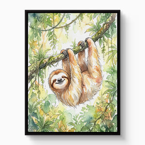 Sloth Watercolor - Luxury Wall Art