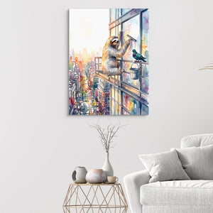 Sloth Window Washer - Luxury Wall Art