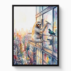 Sloth Window Washer - Luxury Wall Art