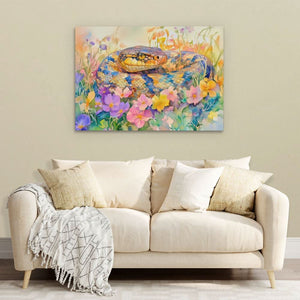 Snake in Flowers - Luxury Wall Art