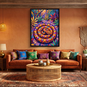 Snake Tropical Hues — snake tropical hues sq az aesthetic 1port framed black