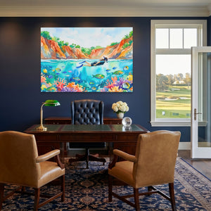 Snorkeler Coral Reef — Snorkeler Coral Reef Golf House Blue Land 143