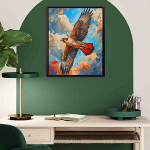 Soaring Red Hawk - Bird Canvas Print