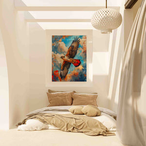 Soaring Red Hawk - Animals Art