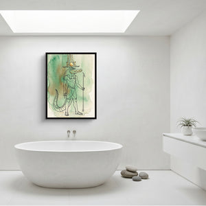 Sobek Divine Guardian โ sobek divine guardian sq minimalist bathroom 1port framed black