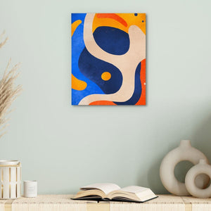 Soft Abstraction - Trippy Wall Art in Black Frame