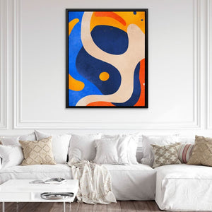 Soft Abstraction - Abstract Wall Art in Black Frame
