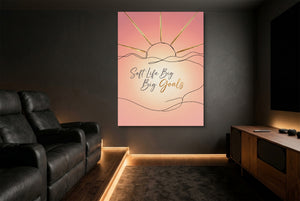 Soft Golden Sunrise โ soft golden sunrise home theater room interior 1port flush print