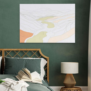 Soft Links - Minimalist Wall Art in Black Frame