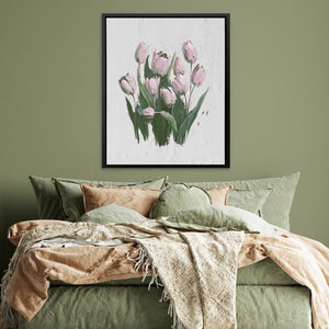 Soft Tulips - Floral Art for Bathroom