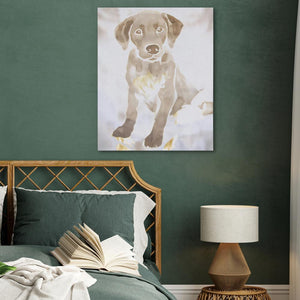 Soft Watercolor Puppy - Luxury Wall Art