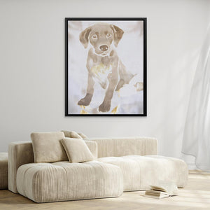 Soft Watercolor Puppy - Luxury Wall Art