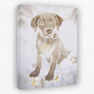 Soft Watercolor Puppy - Baby Animal Canvas Wall Art