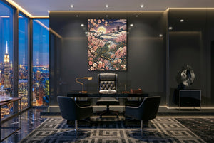 Songbird Sakura Moon โ songbird sakura moon office with city view 3 1port flush print