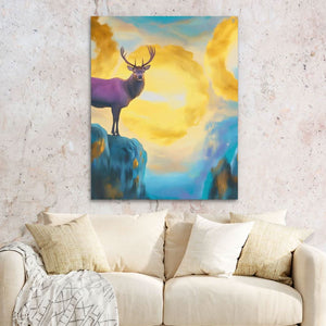 Sovereign Heights - Deer Wall Art in Black Frame