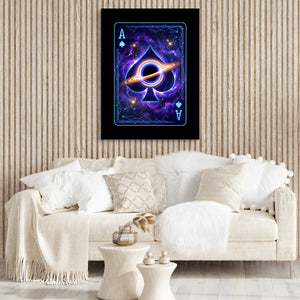 Space Ace Spades Card โ space ace spades card sq boujie couch 1port flush print