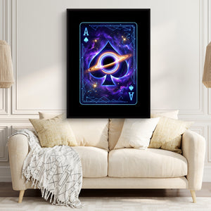 Space Ace Spades Card โ space ace spades card sq couch chair 1port framed black
