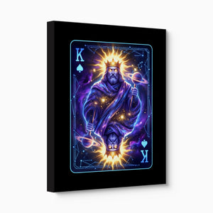 Space King Spades Card โ space king spades card angled flush print