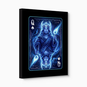 Space Queen Spades Card โ space queen spades card angled flush print