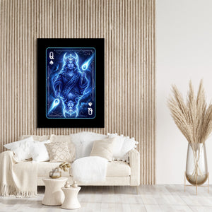 Space Queen Spades Card โ space queen spades card sq beige art room 1port flush print