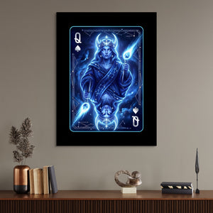 Space Queen Spades Card โ space queen spades card sq office desk wall 1port flush print